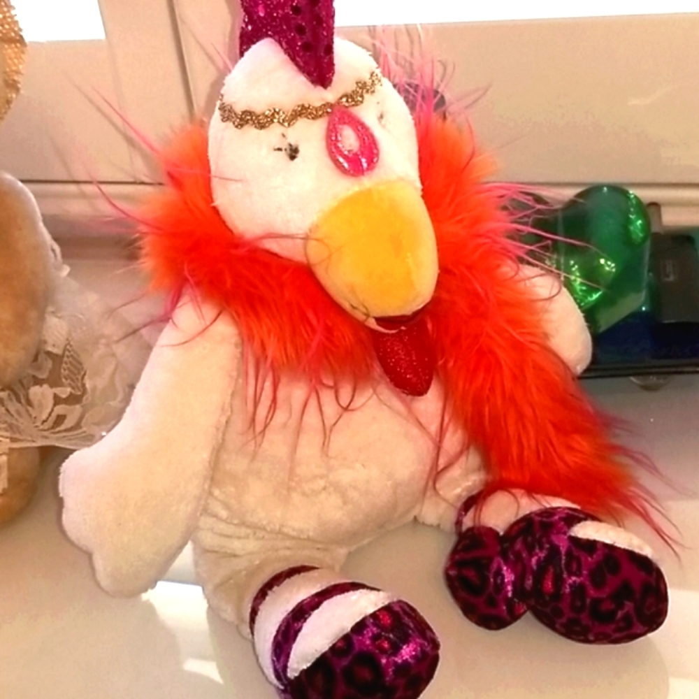 NEIMAN MARCUS Fancy chicken pink leopard shoes BY manhattan toy adorbes❤‼